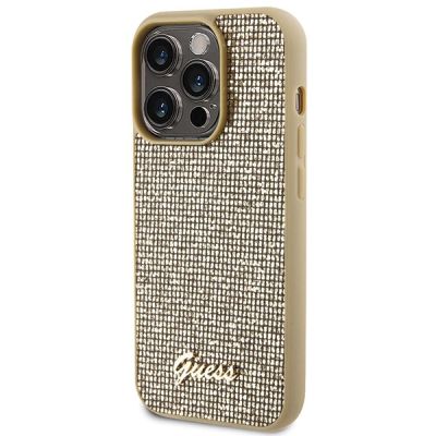 2. Etui Guess Disco Metal Script na iPhone 15 Pro - złote