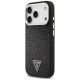 2. Etui Guess Glitter Triangle Logo MagSafe na iPhone 17 Pro - czarne