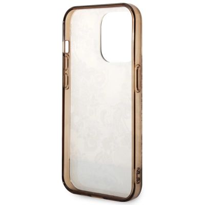 7. Etui Guess Porcelain Collection na iPhone 14 Pro Max - beżowe
