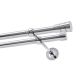 KARNISZ PODWÓJNY FI 19 MM  CHROM 480 CM STOŻEK  KOWALSKI