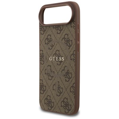 6. Etui Guess 4G Ring Classic Logo MagSafe na iPhone 17 Air - brązowe