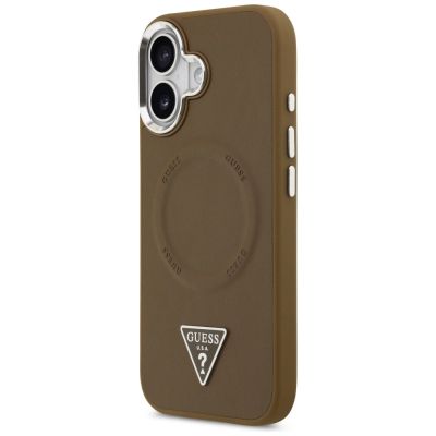 2. Etui Guess Triangle Logo MagSafe na iPhone 17 - brązowe