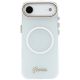 4. Etui Guess IML Gradient Script Metal MagSafe na iPhone Air - białe