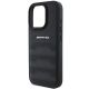 6. Etui AMG Leather Debossed Lines Black Logo na iPhone 16 Pro Max - czarne