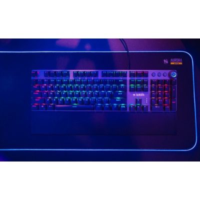 53. Klawiatura mechaniczna IBOX AURORA K-4 RGB IKGMK4 (USB; (US); kolor czarny)