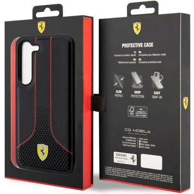 8. Etui Ferrari Perforated 296 P na Samsung Galaxy S23+ - czarne