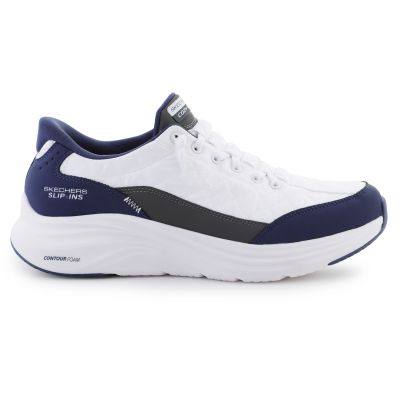 6. Skechers Slip-ins: Contour Foam - Cozy Fit 232619-WNV White/Navy
