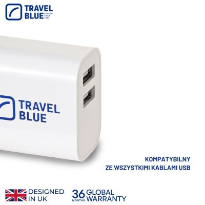 6. TRAVEL BLUE ŁADOWARKA SIECIOWA 2 USB UK