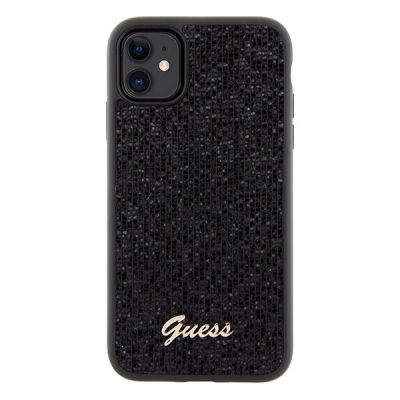 3. Etui Guess Disco Metal Script na iPhone 11 / Xr - czarne