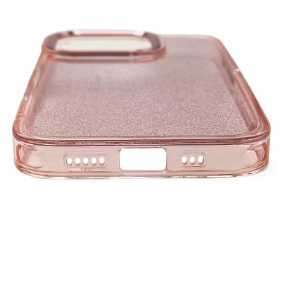 4. Etui Glitter Case na iPhone 16 Pro - różowe z brokatem