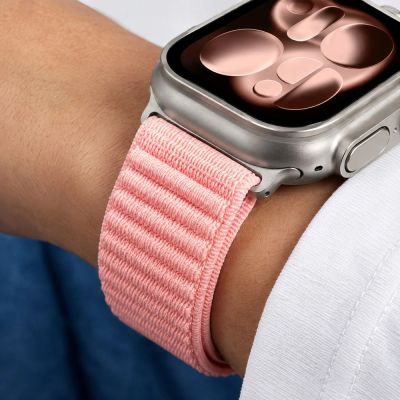 7. Pasek Tech-Protect NylonLoop na Apple Watch 40 / 41 / 42 mm - różowy