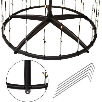 5. CHOINKA DEKORACYJNA 154LED SUPER CIEPŁY BIAŁY 150CM PILOT RAMA CZARNA
