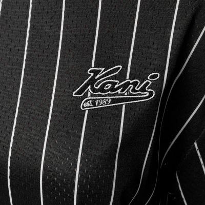 5. Koszulka Karl Kani Chest Varsity Pinstripe Mesh Tee Light M 6038524