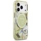 4. Etui Guess IML Glitter Flowers Triangle MagSafe na iPhone 17 Pro Max - zielone