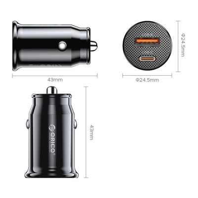 2. Ładowarka samochodowa ORICO PowerMini 30W 1A1C Fast Car Charger