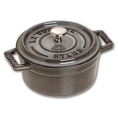 Mini garnek żeliwny okrągły Staub - 250 ml, Grafitowy