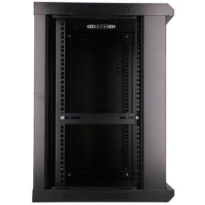 3. Extralink Szafa rack 12U 600x600 Czarna montowana na ścianie