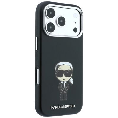 5. Etui Karl Lagerfeld Smooth Ikonik Sketch MagSafe do iPhone 18 Pro / 17 Pro - czarne