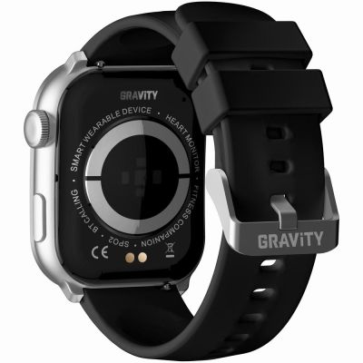 9. Smartwatch Damski GRAVITY GT28-9 Pasek + Bransoleta Czarno Srebrny