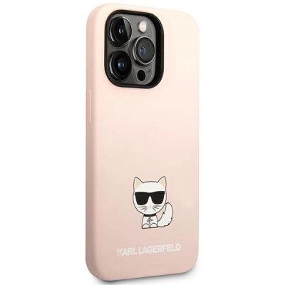 4. Etui Karl Lagerfeld Silicone Choupette Body na iPhone 14 Pro Max - jasnoróżowe