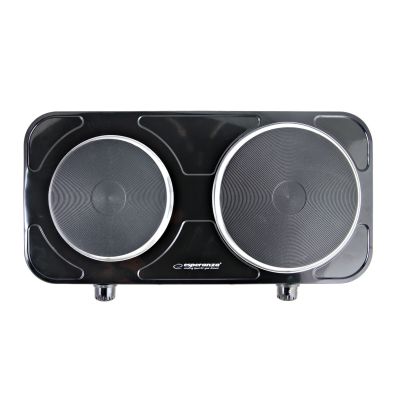 53. ESPERANZA KUCHENKA ELEKTRYCZNA YELLOWSTONE 1500W + 1000W CZARNA EKH014K