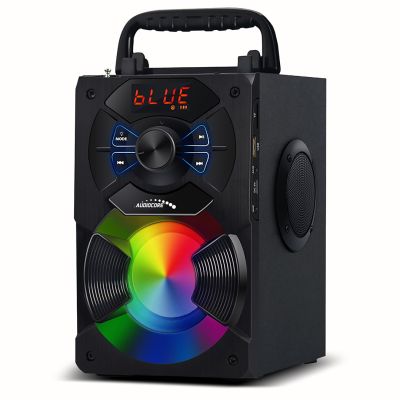 9. Głośnik przenośny bluetooth Audiocore, radio FM, wejście kart SD/MMC, AUX, USB, pilot, AC730