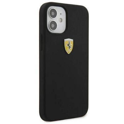 4. Etui Ferrari On Track Silicone na iPhone 12 mini - czarne