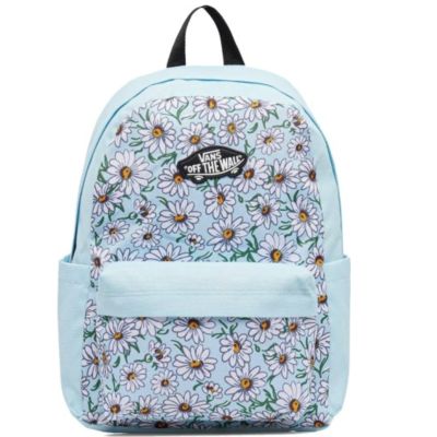 Plecak szkolny dziecięcy Vans Old Skool Grom Backpack 18L Crystal Blue w Kwiaty - VN000H56CAU1