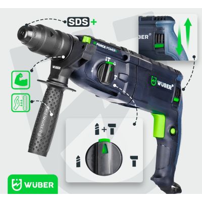 5. Młotowiertarka z udarem 4J 2500W W28920 WUBER