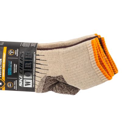 3. Skechers 3pk Mens Work Qtr Socks S115423-SAND Beżowe 41-46
