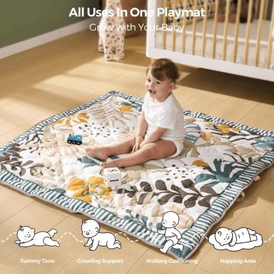 2. Momcozy mata do zabawy na podłogę Green Forest