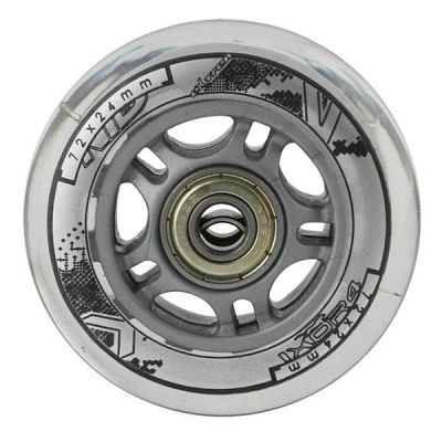 4. PU 72x24 82A PRZEZROCZYSTE (4 szt.) + ABEC-7 (8 szt.) ZESTAW NILS EXTREME