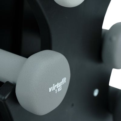 13. VIRTUFIT ZESTAW HANTLI NEOPRENOWYCH - ZESTAW SZTANGI - Z UCHWYTEM