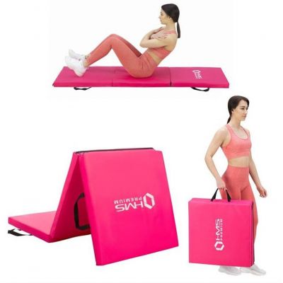 8. Materac gimnastyczny składany różowy 1800x600x500mm HMS MGS02