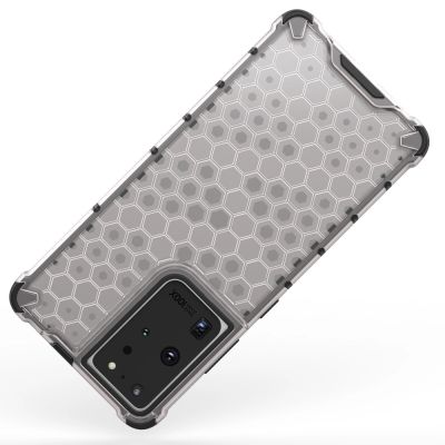 6. Honeycomb etui pancerny pokrowiec z żelową ramką Samsung Galaxy S22 Ultra niebieski
