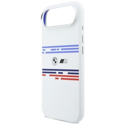 6. Etui BMW M Silicon Horizontal Line MagSafe na iPhone Air- białe