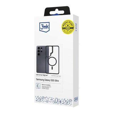 3. Etui 3mk Satin Armor MagCase na Samsung Galaxy S26 Ultra - przezroczysto-czarne