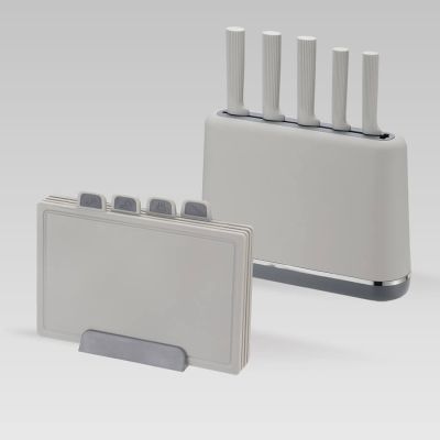 2. Zestaw noży i desek na podstawce MR-1412-GREY MAESTRO