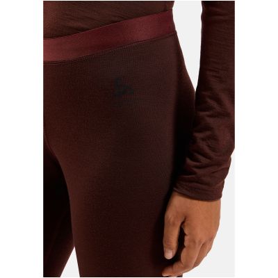 Legginsy termoaktywne damskie ODLO Merino 200 BL Bottom Long brązowe