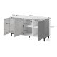 4. Komoda MARMO 3D 150x45xH80,5 biały mat/marmur biały