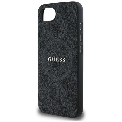 6. Etui Guess PU Leather 4G Colored Ring z MagSafe na iPhone 16e - czarne