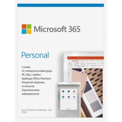 2. Microsoft 365 Personal PL (1 osoba.; 5 urządzeń ; 12 miesięcy; wersja fizyczna; Polska) (EP2-32454)
