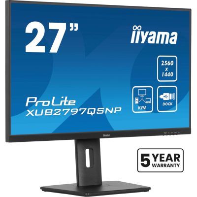 Monitor iiyama ProLite XUB2797QSNP-B1 27" 2560 x 1440 px Wide Quad HD LED Czarny