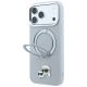 2. Etui Karl Lagerfeld with Ring Stand 360 Karl & Choupette Heads Pin MagSafe na iPhone 18 Pro Max / 17 Pro Max - szare