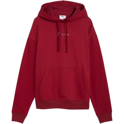 2. Bluza damska Puma ESS Script Comfort Hoodie czerwona 694136 23