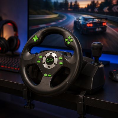 20. Kierownica Esperanza Drift EGW101 (PC, PS3; kolor czarny)