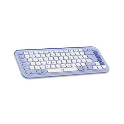 4. Logitech Pop Icon Combo klawiatura Dołączona myszka Uniwersalne Bluetooth QWERTY Turecki Liliowy, Biały