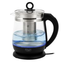 Czajnik szklany 1,5 L z zaparzaczem i regulacją temperatury | 1,5 L | LED | 60–100°C | Adler Adler