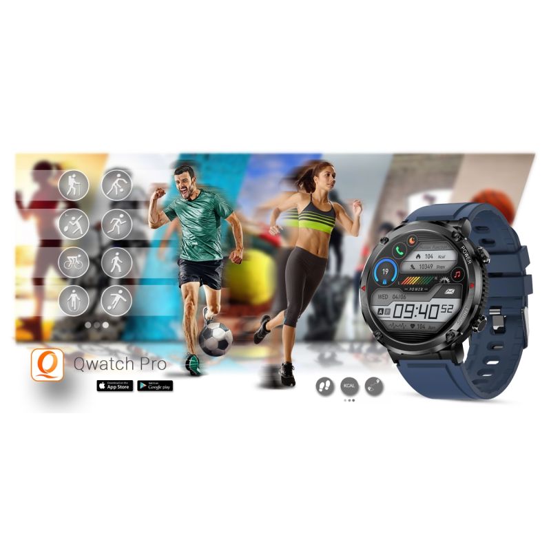 16. Smartwatch Gravity GT21-5 + Granatowy Pasek Silikonowy