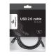 3. Kabel GEMBIRD CCP-USB2-AMCM-1M (USB 2.0 M - USB typu C M; 1m; kolor czarny)